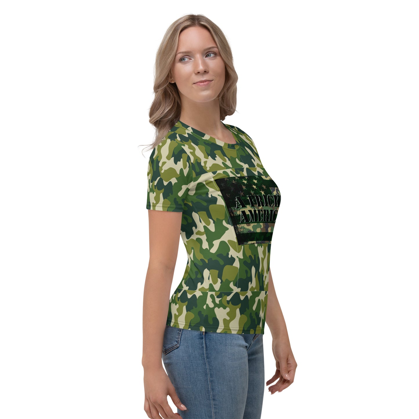 A Frickin American All Camouflage- Women's T-shirt